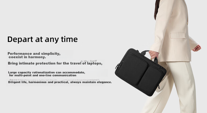 WOMT Inkless Laptop Bag, Handheld, Suitable for 13/14-Inch Laptops, Compatible with Apple, Huawei MateBook, Lenovo Xiaoxin, HP, ASUS, Xiaomi, Business Briefcase for Men And Wome 2