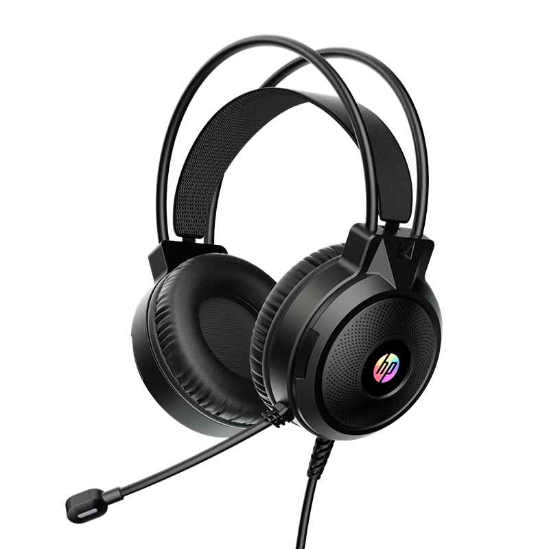HP H160 Wired Over-Ear Gaming Headset, Office Online Class PUBG Valorant Universal Computer Headphones with USB Interface, Black