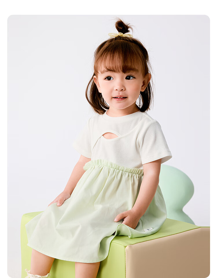 BALABALA Girls' Dress, Baby Girl Skirt, Infant Princess Dress, Summer Outfit, Patchwork, Fashionable And Stylish 9