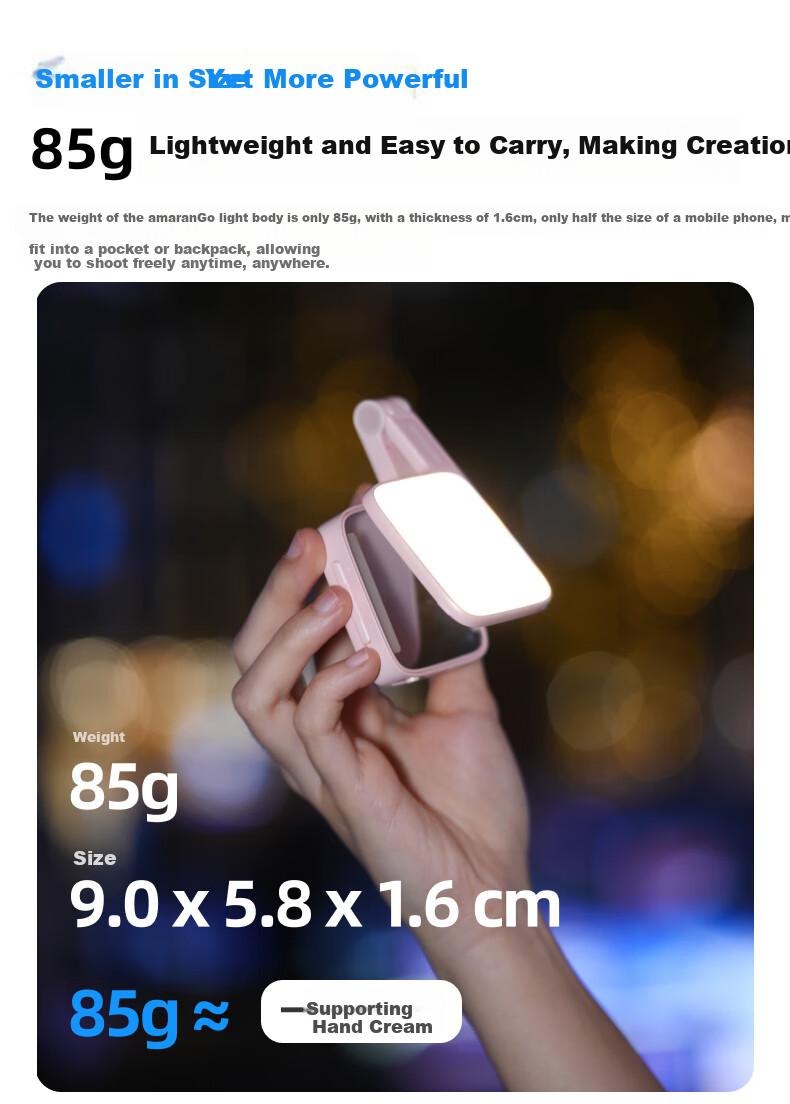 Aputure Amaran Go Magnetic Selfie Light for Smartphones, Portable Handheld Beauty Light, Indoor Live Streaming Video Outdoor Shooting Soft Light, Mini Makeup Mirror Light 3