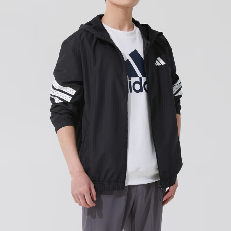 Adidas Men's Training Series GYM+3SWNDBREAK Jacket JM6753 Size 2XL 3