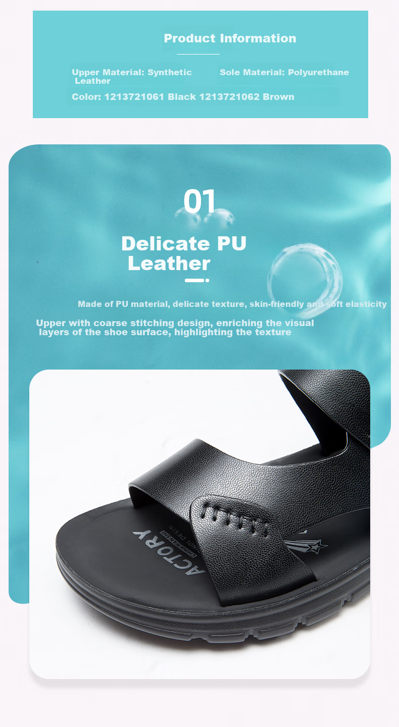 Aokang Official Men's Sandals, Summer Beach Shoes with Soft Soles, Comfortable And Breathable, Two-Way Wear, Men's Slippers, Casual Shoes, Black, Size 39 4