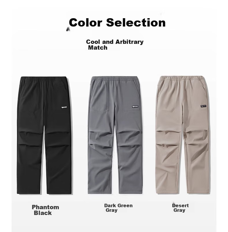 CAMEL [Wang Junkai's Choice] Men's Outdoor Ski Pants, Fleece-Lined for Cold Protection And Warmth, Water-Repellent, Loose-Fitting Cargo Pants for Women 1776 13