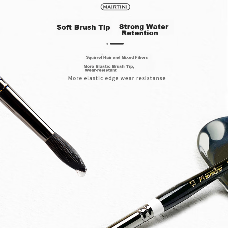 MAIRTINI Black Swan Watercolor Pens, Squirrel Hair Brush, Outline Paint Pens, Art-Specific Set of 3, 1612MTX-0014 12