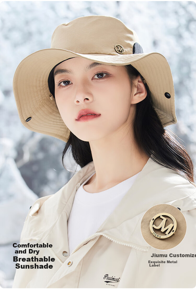 JIUMU Sun Protection Hat for Women, Sun Visor Cap, Fisherman Hat, Summer Outdoor Face-Covering UV Protection Hat for Wome 8