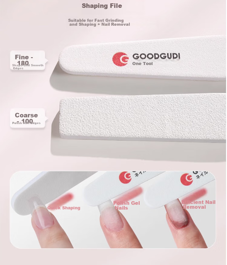 Goood 3 Double-Sided Nail File Sanding Strips for Manicure, Professional Nail Salon Polishing And Filing Tool Set 19
