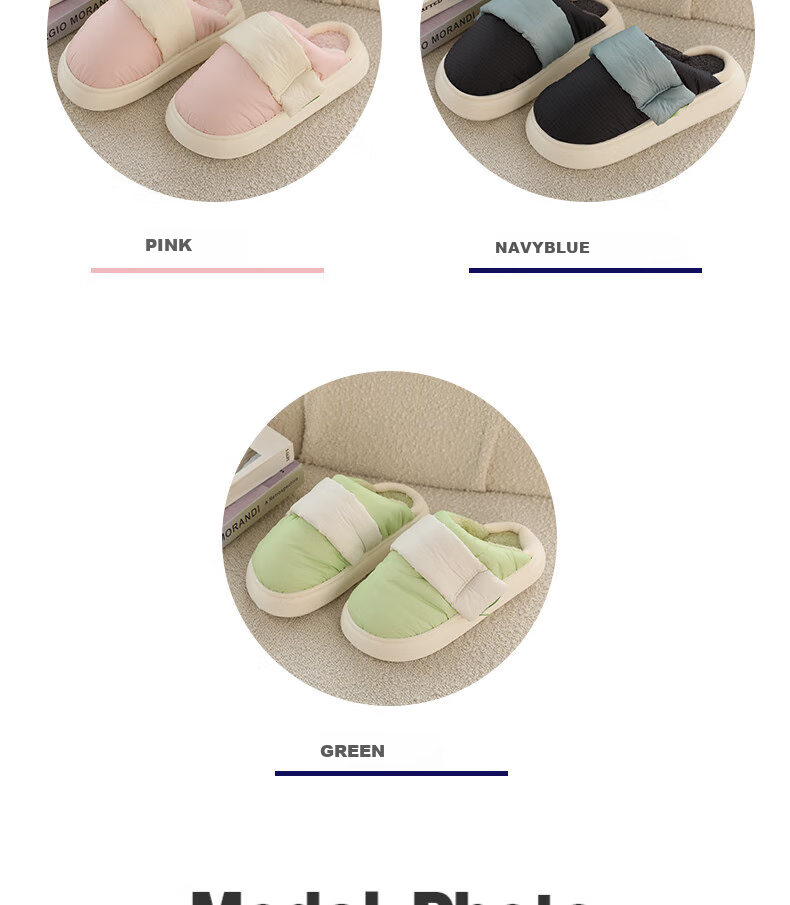 LangSha Winter Cotton Slippers for Women, Cute And Warm Home Slippers, Outdoor Waterproof Non-Slip Thick-Soled Maternity Shoes, Furry Cotton Shoes for Me 13