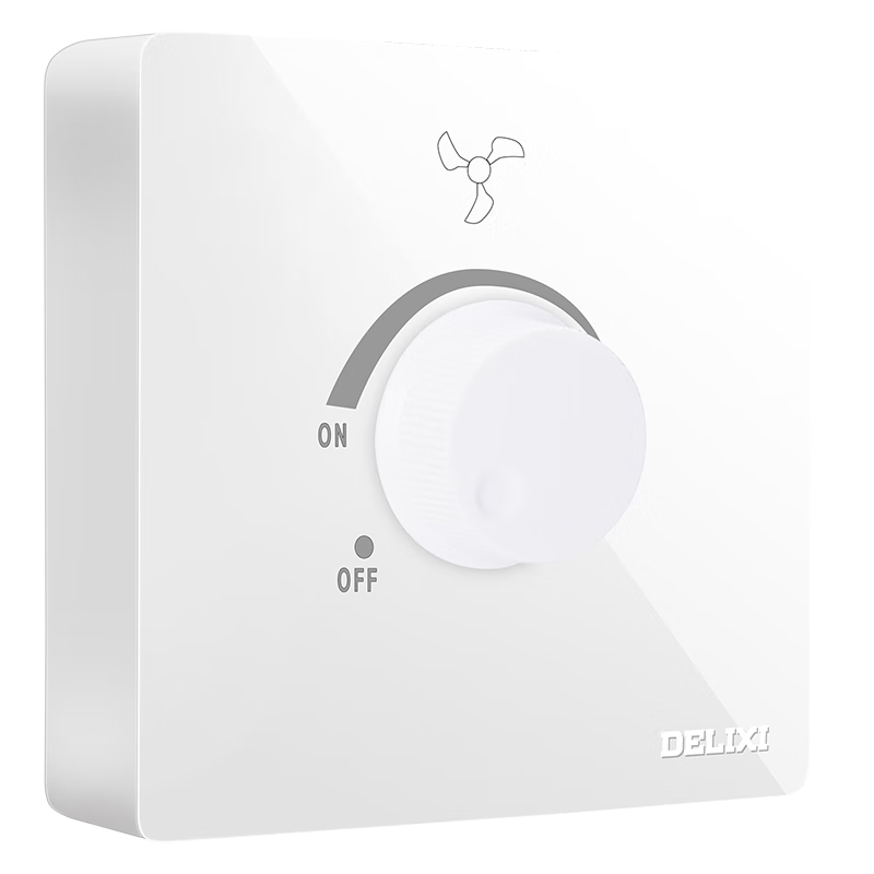 DELIXI Surface-Mounted Switch Socket Panel, 158 Series, Speed Control Switch