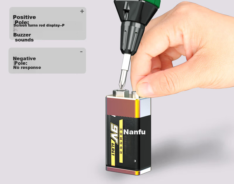 LAOA Digital Display Voltage Tester, Smart Test Pen with Replaceable Heads, Eleven-Character Voltage Tester LA824300 9