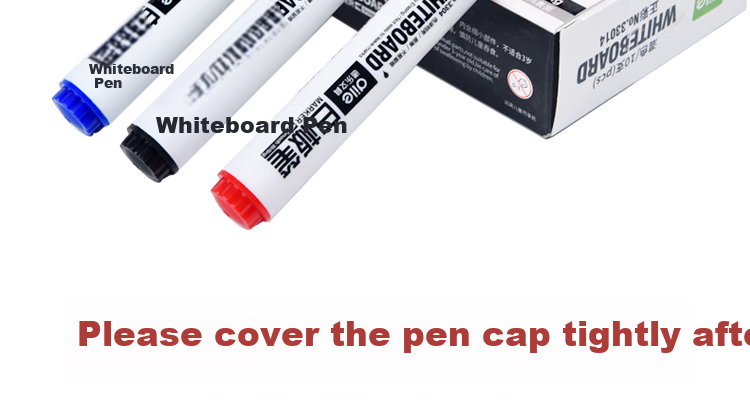 DiLe Premium Series Erasable Whiteboard Markers, Water-Based Pens, Office Stationery Supplies, Black Blue Red Colors, 10 Pcs/box, 33014 Mixed Colors 6