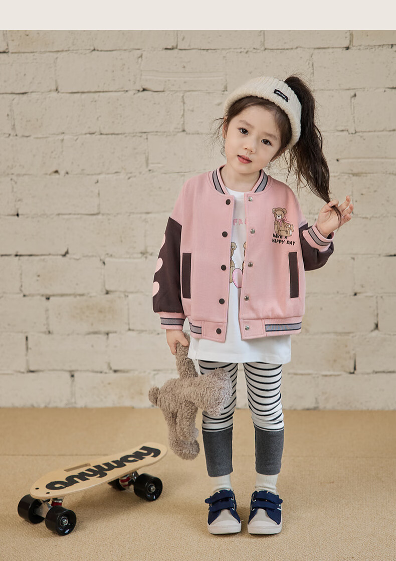 LUSON Chen Da Zhu Little O Baby Girl Early Autumn Baseball Jacket, 2025 New Style Infant Trendy Outerwear for Going Out 22