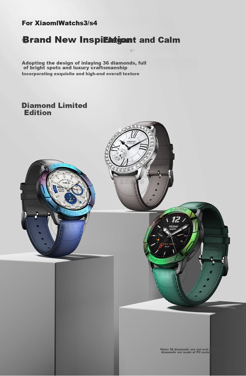 CHENSONG Compatible with Xiaomi Watch S3 Metal Band, Xiaomi S4 47mm Watch Strap, Smart Sports Watch Accessories, Watch Band And Case Set 8