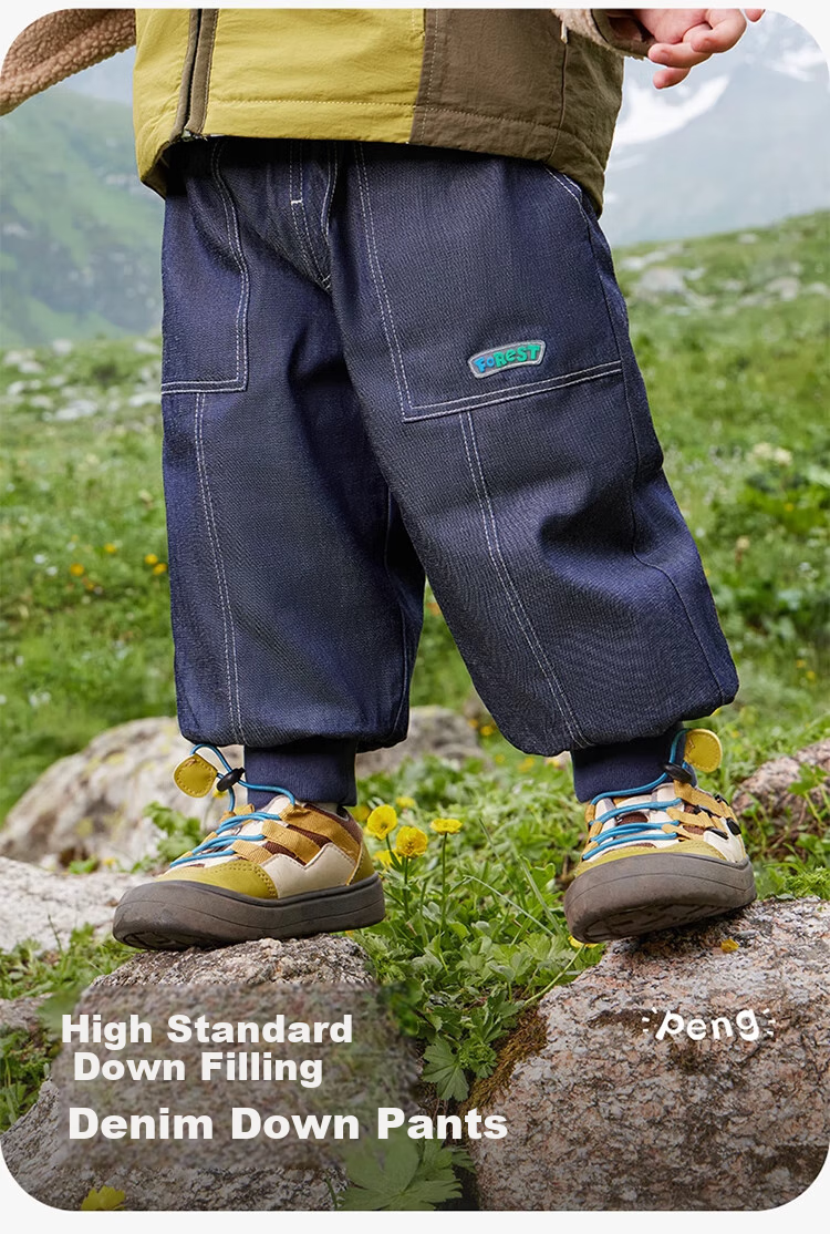 Ciciibear [Faux Denim down Pants] Ciciibear Children's down Pants for Boys, Winter Outer Wear, Girls' Baby Warm Trousers 1