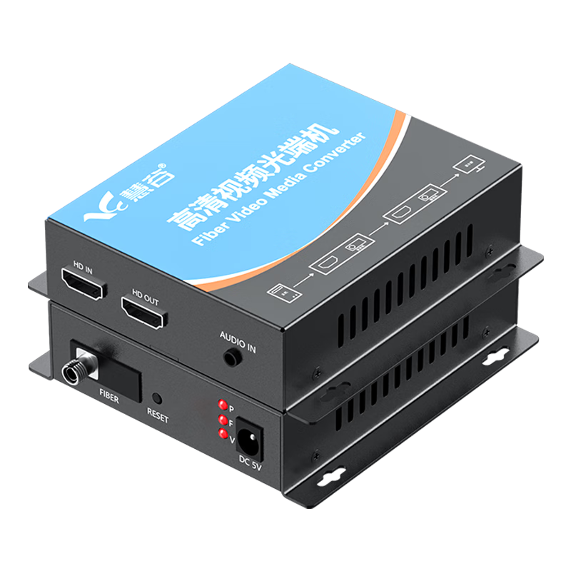 Huigu HDMI Optical Terminal, High-Definition Video Optical Terminal, HDMI Fiber Optic Extender, 1-Channel HDMI + Audio + Local Loop-Out, FC Interface, HG-811HD