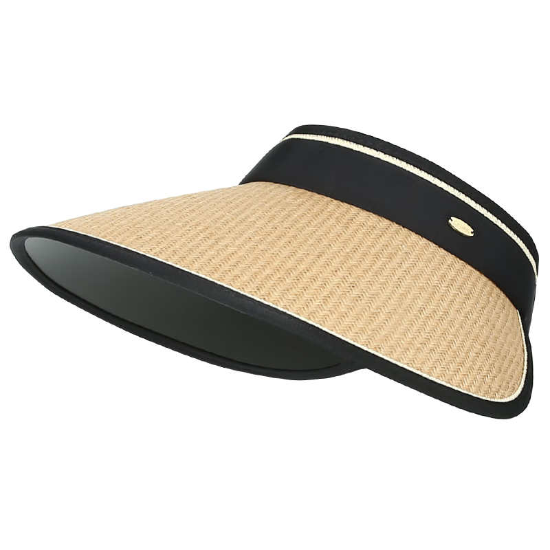 CACUSS Sun Hat for Women, Summer UV Protection Hat with Wide Brim, Open Top Straw Hat, Sun Visor, Rollable Hat for Women, Gelin Brow