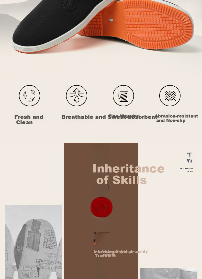 FOOTOPPO Men's Cloth Shoes with Fleece Lining, Traditional Beijing Style, Thick Cotton Shoes for Autumn And Winter, Comfortable Footwear for Elderly Me 2