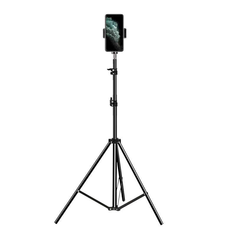 Haomuren Mobile Phone Live Streaming Stand, Floor Tripod, TikTok Host Online Class Short Video Exam Desktop Extendable Portable Outdoor Tripod, Live Streaming Overhead Shooting Selfie Gadget Universal