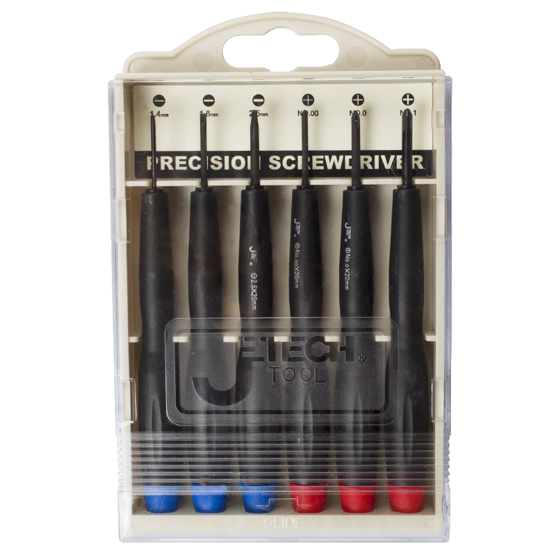 JETECH Precision Screwdriver Set, Phillips And Flathead Screwdrivers, Disassembly Tool Kit, 6-Piece Set, PES-S6