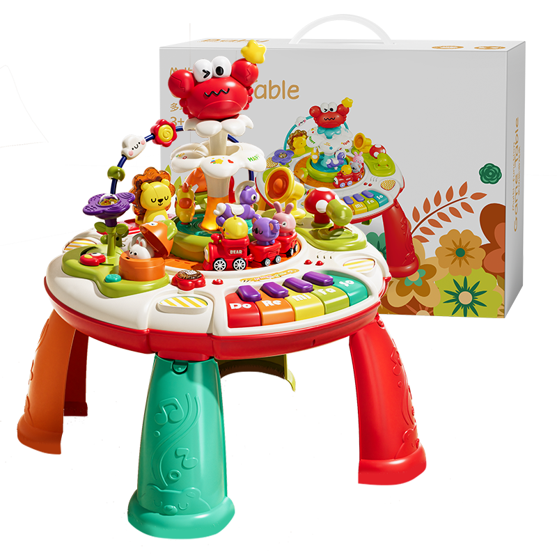 AoZhiJia Children's Toys, 1-3 Years Old Building Blocks, Game Table, Baby Hand Drum, Early Education, Educational Polyhedron, Birthday Gift