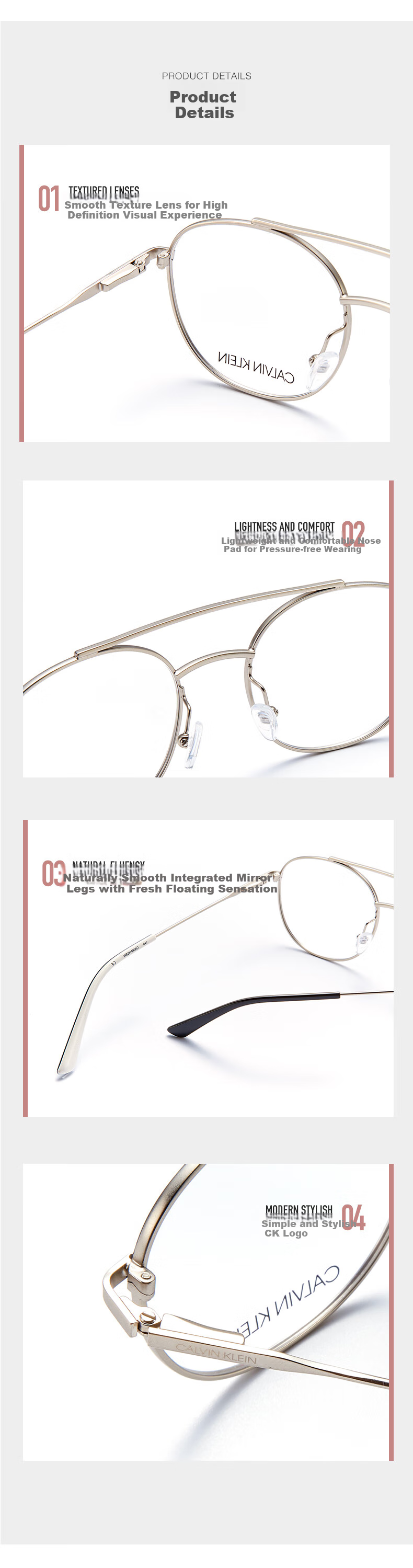 Calvin Klein Nearsighted Business Commute Casual Everyday Style Early Morning Men's And Women's Optical Glasses CK18123 001 4
