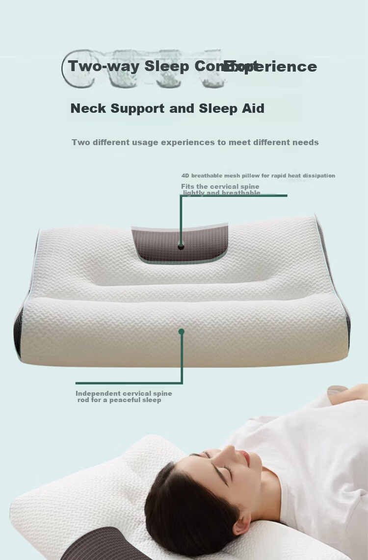 Yierman 4D Three-Dimensional Cervical Pillow for Deep Sleep, Adult Men's Sleeping Special, Hotel Single Person Version, Buy Two Pairs 7