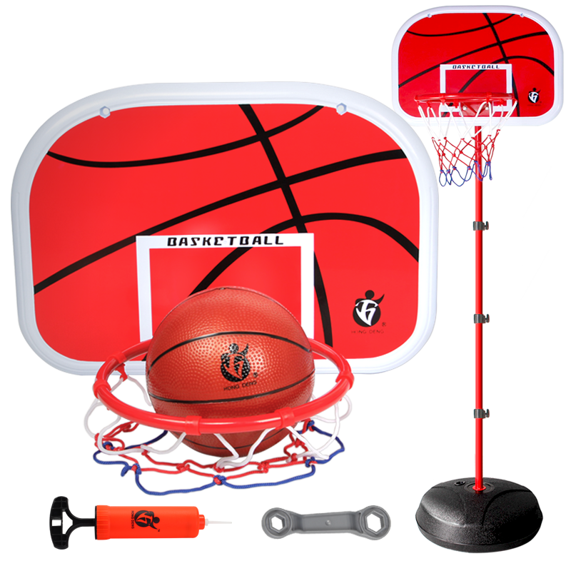 Hongdeng Children's Boys Toy Basketball Hoop, Adjustable Height Indoor And Outdoor Basketball Rim, 2-Meter Birthday Gift for Kids