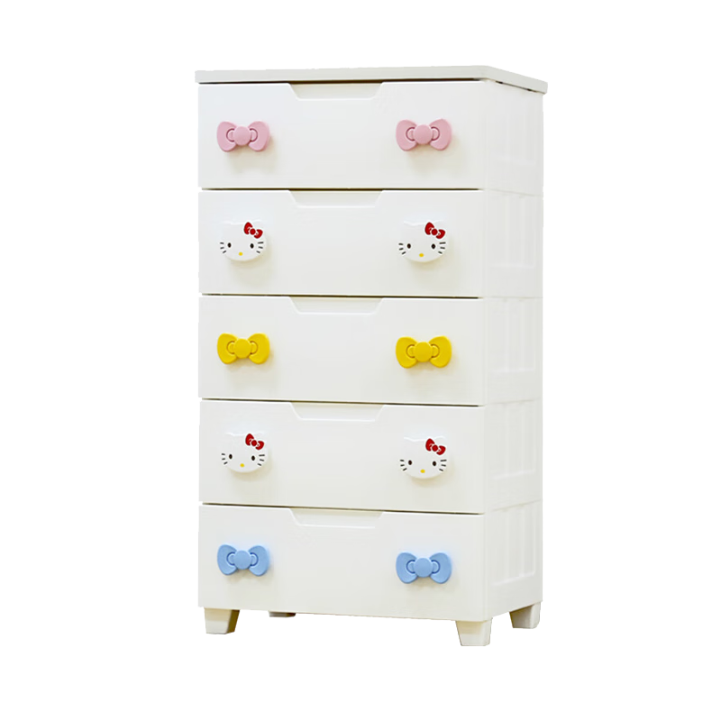 IRIS Storage Cabinet, Bedside Drawer-Style Simple Wardrobe, Storage Cabinet, Thickened Five-Drawer Chest, KITTY Toy Storage Cabinet