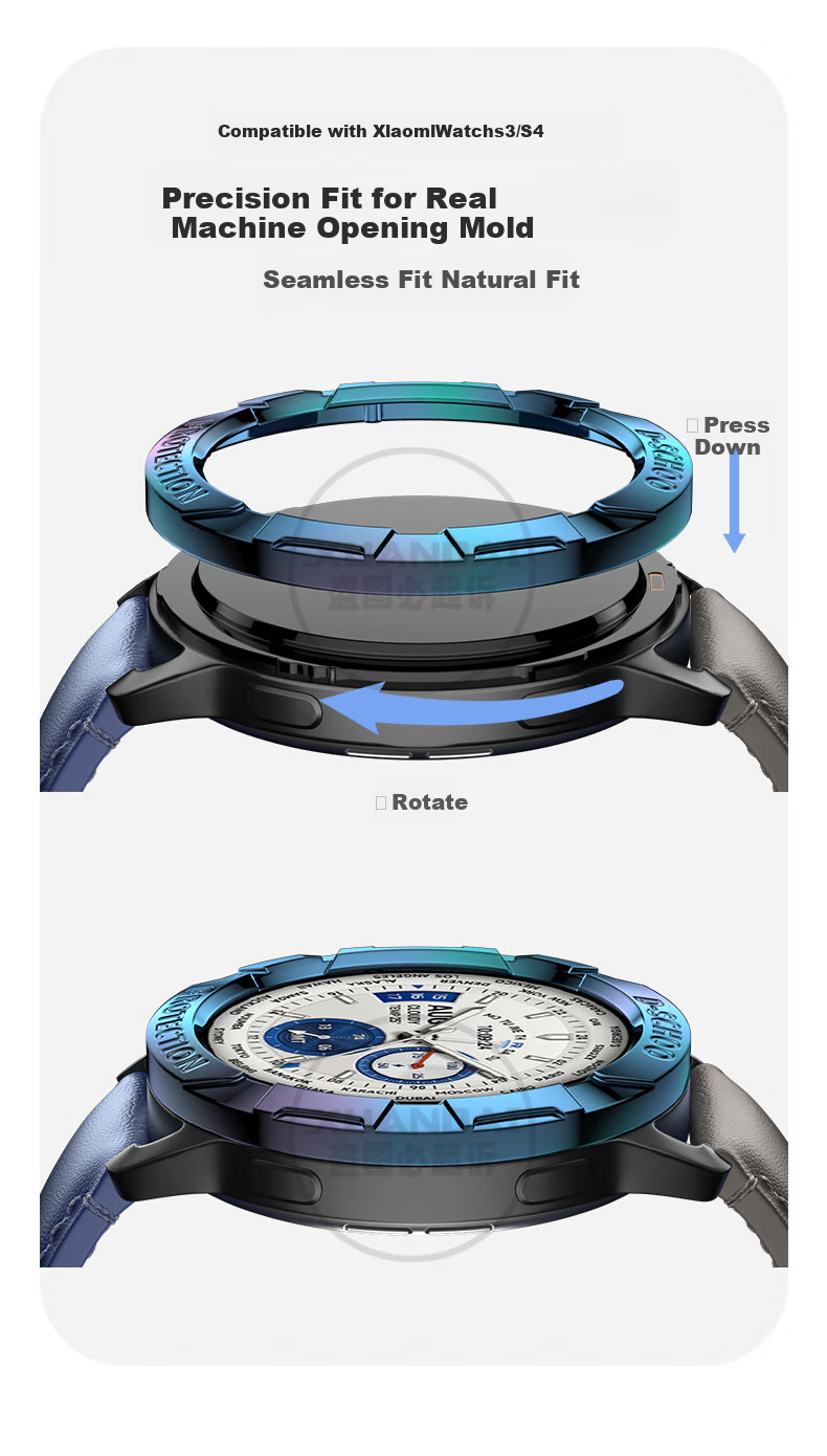 CHENSONG Compatible with Xiaomi Watch S3 Metal Band, Xiaomi S4 47mm Watch Strap, Smart Sports Watch Accessories, Watch Band And Case Set 5