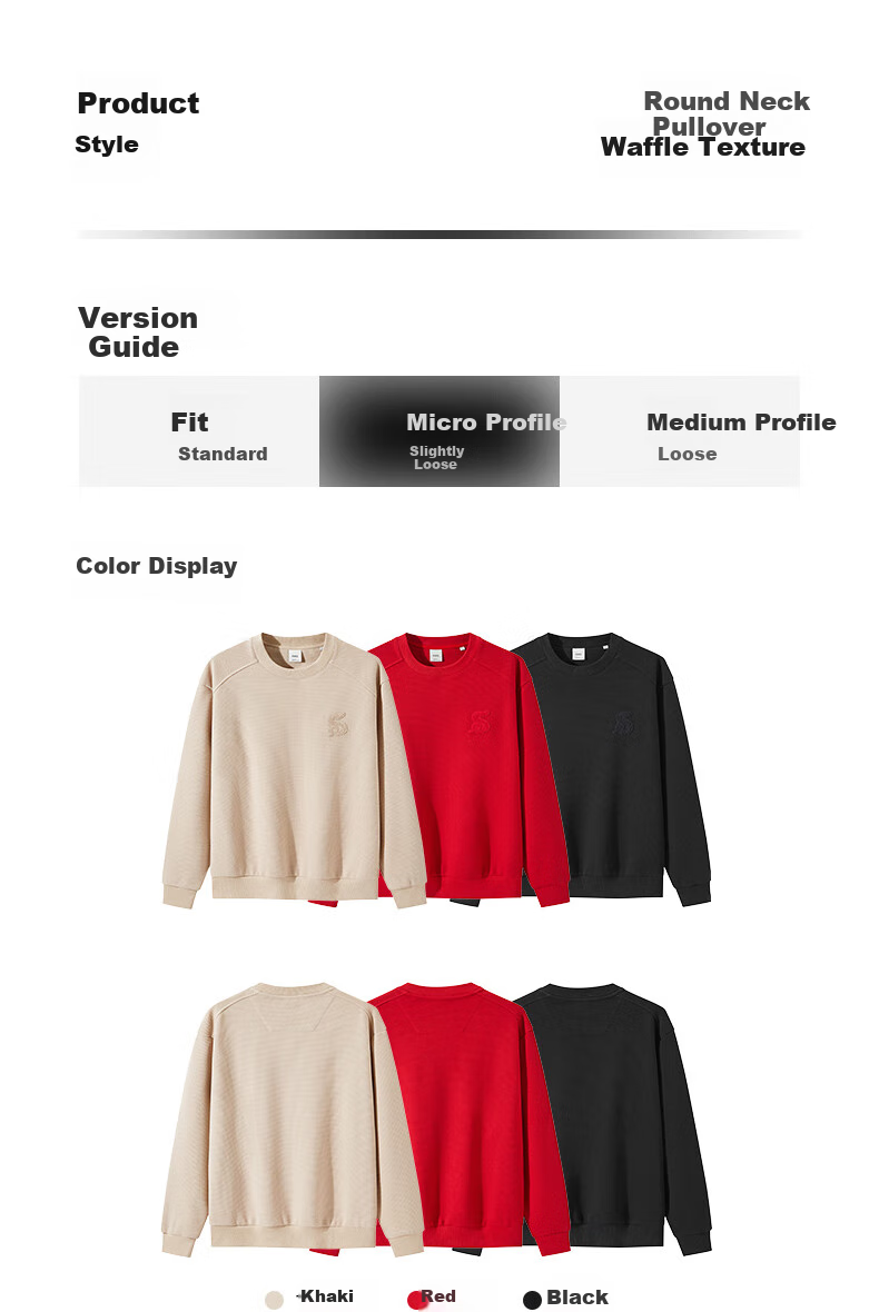 GXG Men's Clothing, Multi-Color Long-Sleeve Top New Year Sweatshirt, 2025 Spring New Product, Khaki Color, 180/XL 4