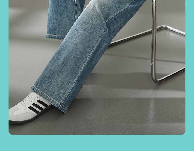 ESE-Y Straight-Leg Jeans for Women, New Spring 2025 Wide-Leg Trousers, Vintage Blue, Size 25 13