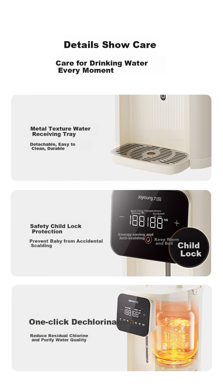 Joyoung Electric Water Boiler, Hot Water Pot, Water Heater, 5.5L Large Capacity, 316L Stainless Steel Inner Tank, Detachable Base, K55ED-WP530 12
