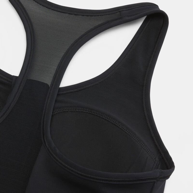 NIKE Women's Sports Bra AS W NK DF SWOOSH Sportswear FN2732-010, Black, Size M 4