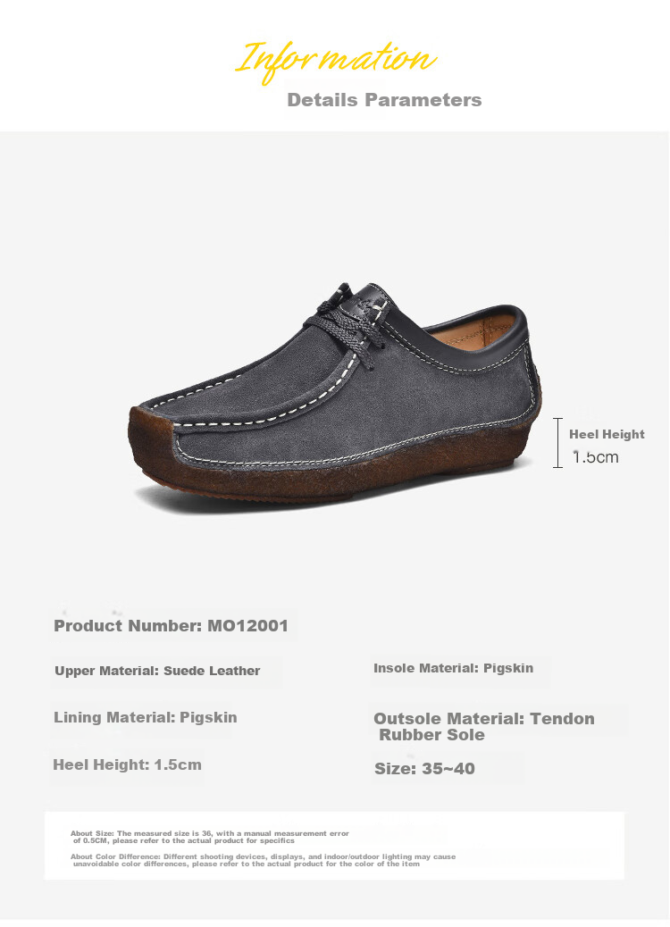 Walker Shop Aokasuo Women's Walking Shoes, Flat Leather Loafers, Comfortable Mom Casual Peas Shoes M012001 3