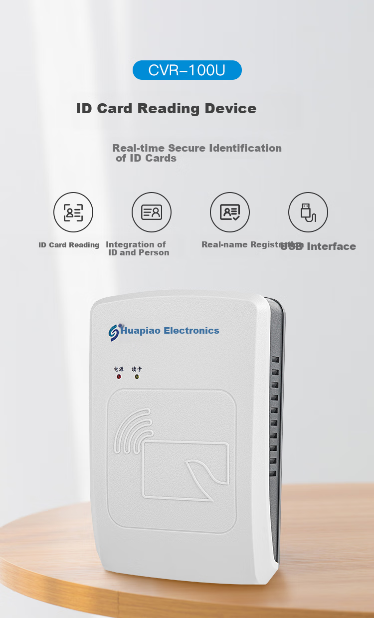 Huashidianzi CVR-100U ID Card Reader, Identity Recognition Device, Identity Reader, Identity Scanner 1