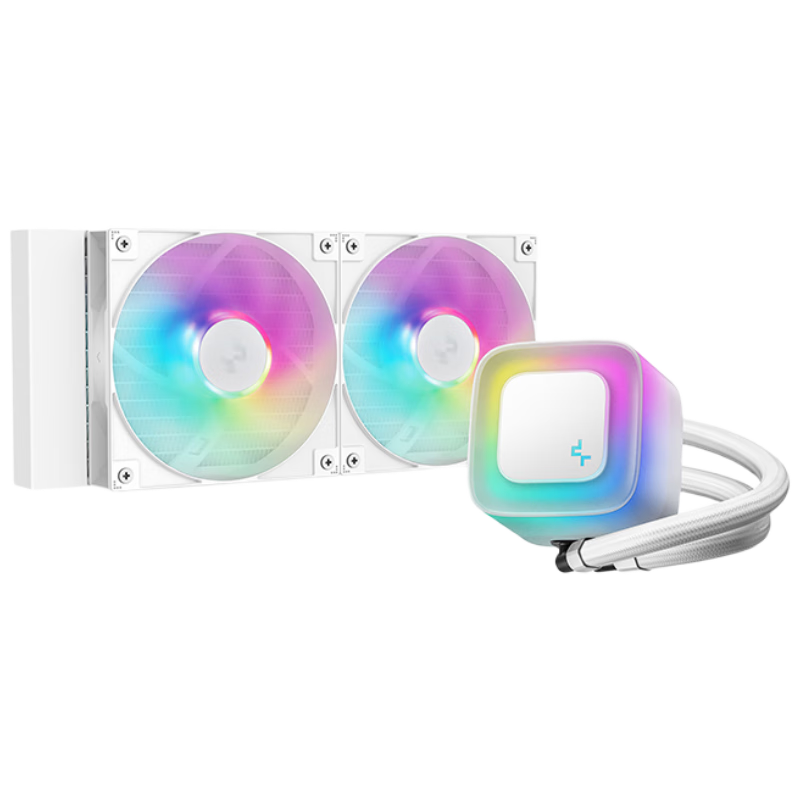 DEEPCOOL Ice Jelly 240 Water-Cooled CPU Cooler, White/280W/Dynamic Jelly Light Effects/PWM Adjustable Water Pump/3-Year Warranty /Supports 1851