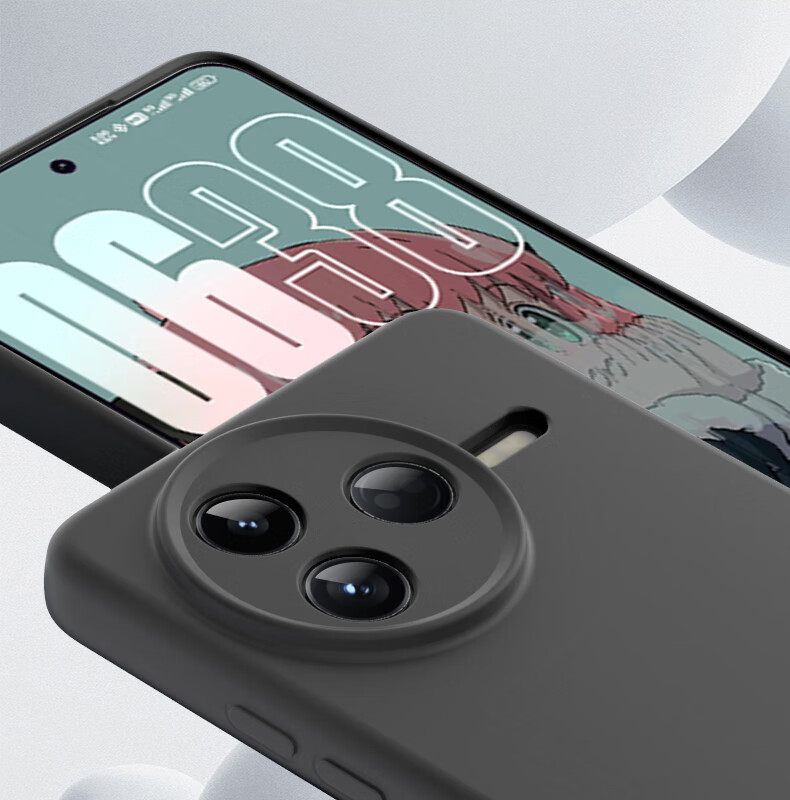 Shangsu Compatible with Redmi K80 Phone Case, K80 Protective Cover, Premium Liquid Silicone Soft Shell, Full Lens Protection, Shockproof, Anti-Fingerprint, for Women And Men, Solid Color Simple Design, Antique White Outer Shell 7