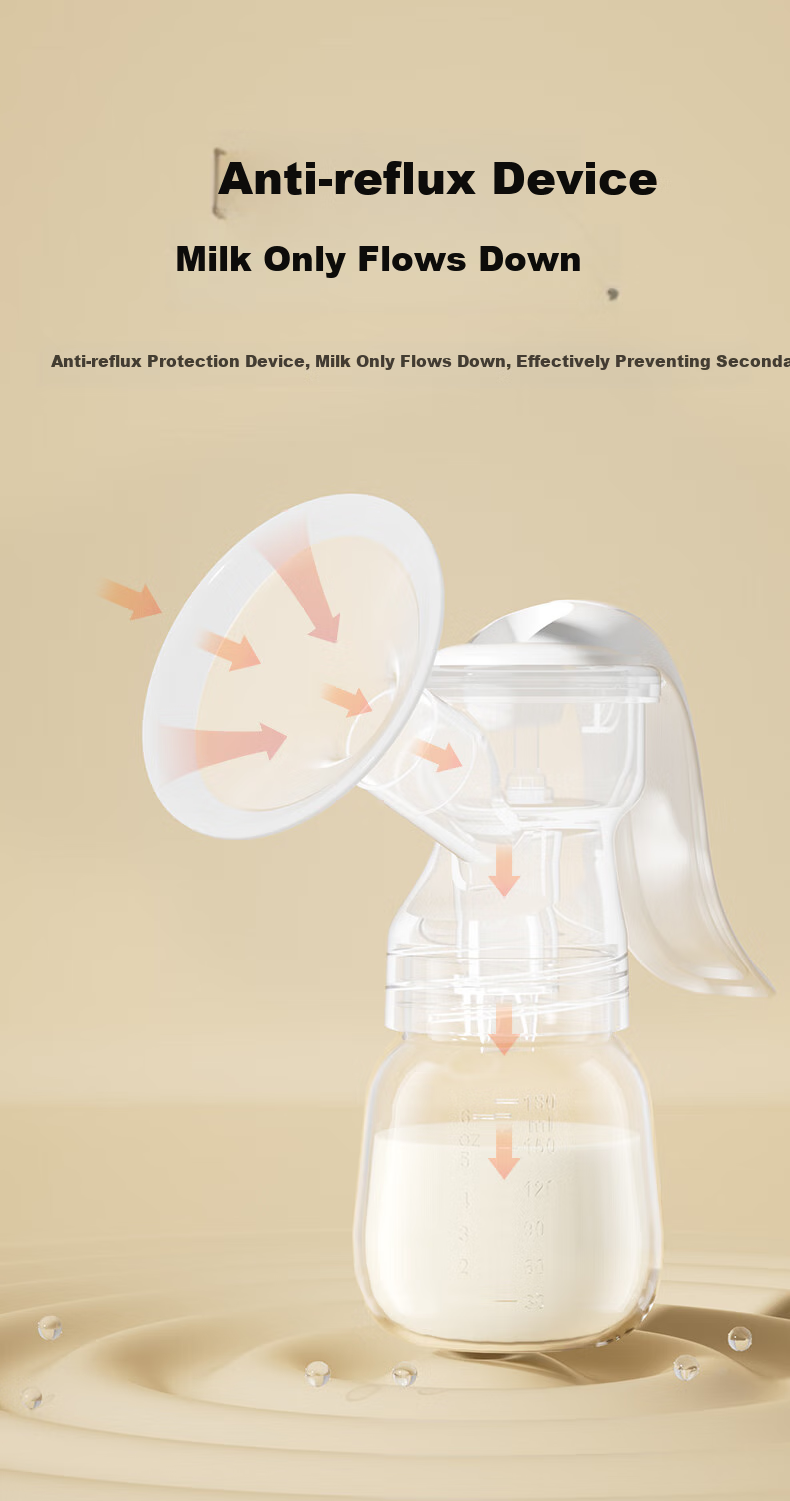 Missbaby Manual Breast Pump, Milk Extractor for Postpartum Women, Portable, High Suction Power, Manual Breast Milk Collector 5