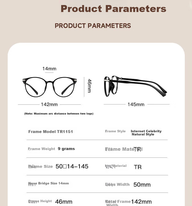 Boshide Blue Light Blocking Glasses, Non-Prescription Lenses, Cold Tea Color Plain Face Glasses for Round Faces, Making Face Look Smaller And More Elegant, Cold Tea Color 9