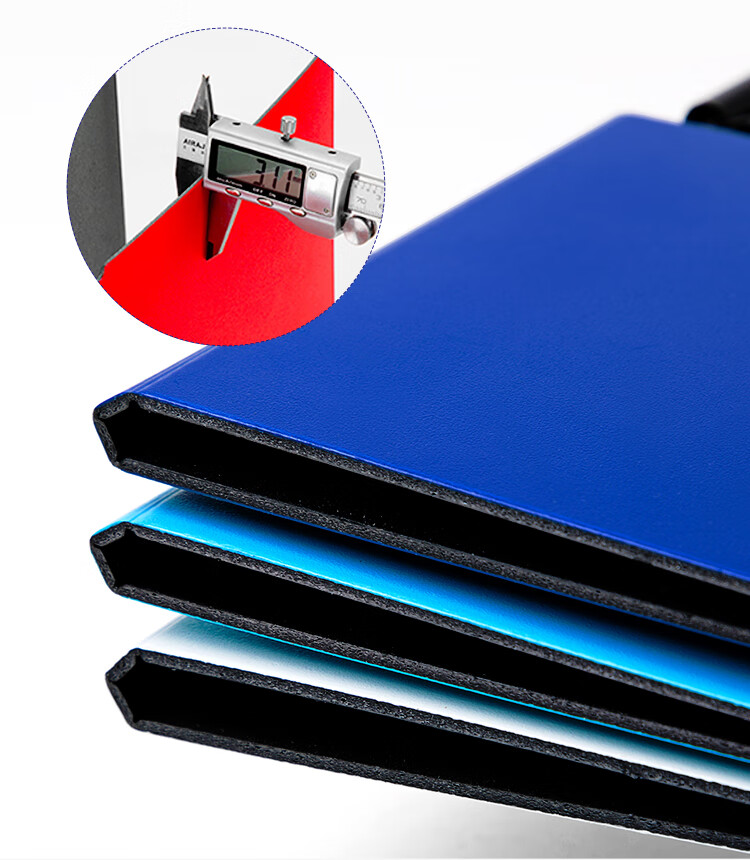 Fizz High-Quality A4 Vertical Thickened Hard File Folder/Tab Folder/Colorful Document Folder/Office Supplies Poetry Recitation Contract Folder Exam Paper Storage Folder Red A6381 5