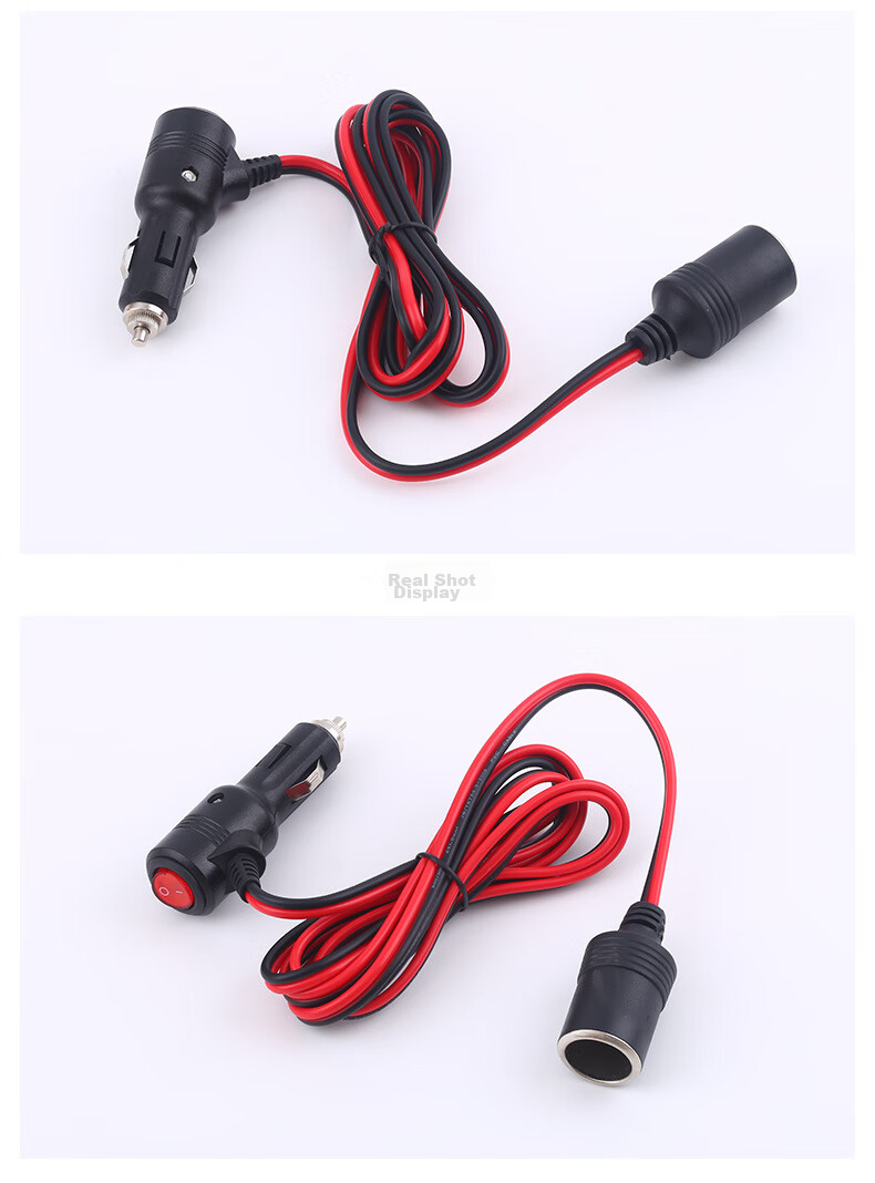 Meiyazhixing 3-Meter Cigarette Lighter Extension Cord, Car Refrigerator Air Pump, Car Washing Machine, Thickened And Extended Cigarette Lighter Connector Cable, 1.5 Square Mm Thick Wire, High-Power Super Fast Charging 14