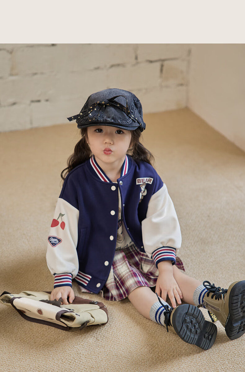 LUSON Chen Da Zhu Little O Baby Girl Early Autumn Baseball Jacket, 2025 New Style Infant Trendy Outerwear for Going Out 21