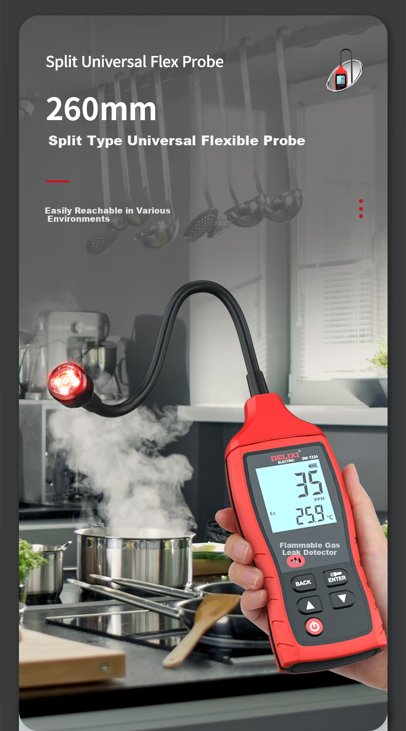 DELIXI ELECTRIC High-Precision Home Oxygen O2 Concentration Detector Air Oxygen Content Tester 6
