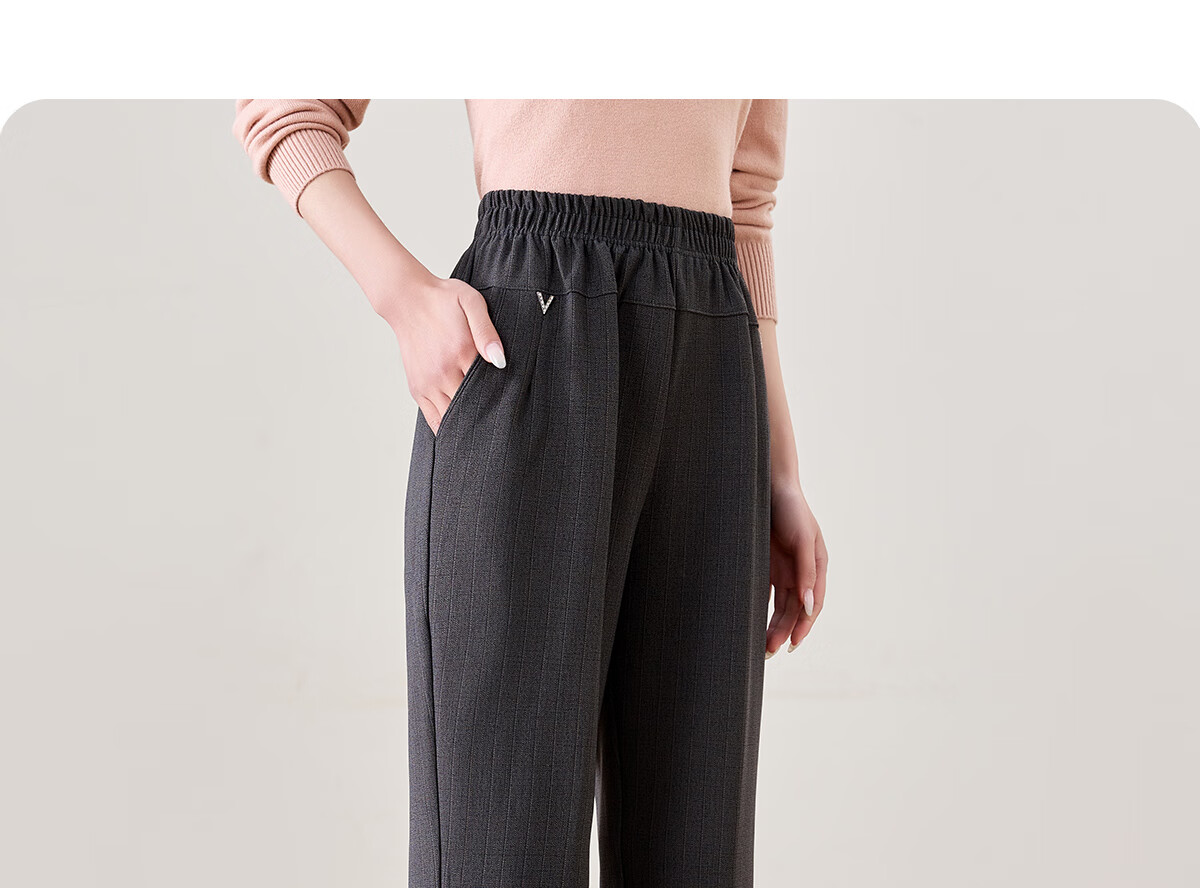 YUZHAOLIN Middle-aged and Elderly Women's Spring and Autumn Long Pants Casual Pants for Moms Y51X060 8