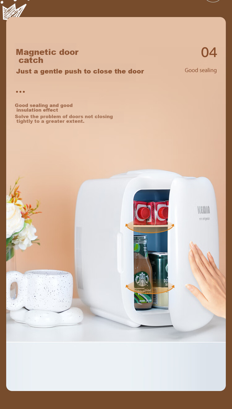 Kemin 6L Heating And Insulated Box, Mini Home Dormitory Office Cooler Cabinet, Small Refrigerator for Rental Apartments, Upgraded Versio 5