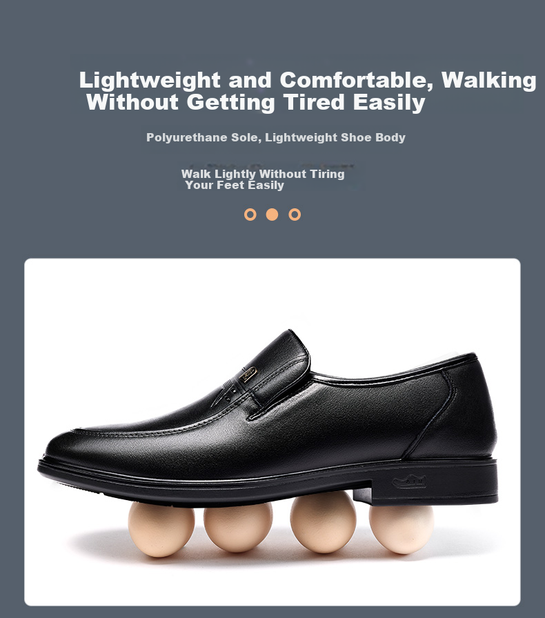 LAORENTOU Men's Leather Shoes, Business Casual Low-Top Slip-On Shoes, Fashionable Dad Shoes, British Driving Shoes A20137 Black Size 38 10