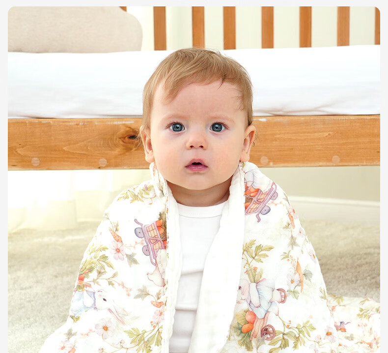 Bledilait Baby Drool Bib, 8-Layer Pure Cotton, Newborn Child Bib, Neck Gaiter, Gauze Towel, Baby 360-Degree Rotating Absorbent Bib 1
