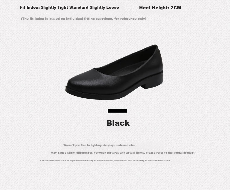 CARTELO Professional Black Work Shoes, Comfortable Leather Shoes for Women, Single Shoes KDLDX-9577 Black Size 35 5