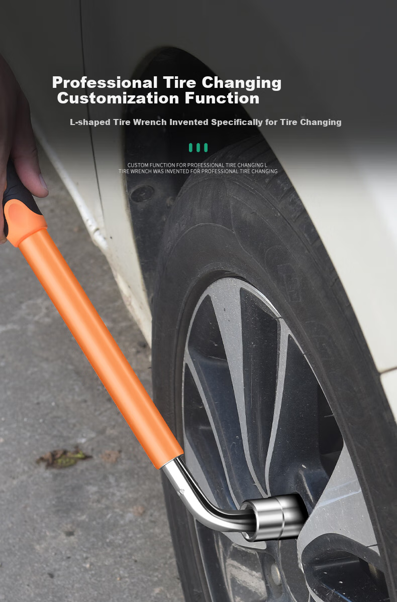 Baolian Car Tire Wrench, L-Shaped Extendable Detachable Socket, 17/19/21/23 Hexagonal Sleeve, Auto Repair Tool Wrench 6