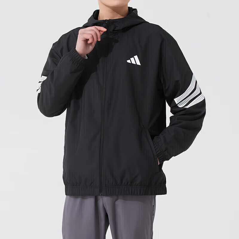 Adidas Men's Training Series GYM+3SWNDBREAK Jacket JM6753 Size 2XL 1