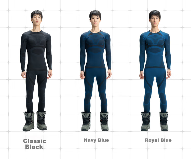 UTO Full-Range Ski Quick-Dry Tight-Fitting Shirt, Men's Sports Compression Shirt, Outdoor Thermal Underwear Set, Lime Green, XXL 15